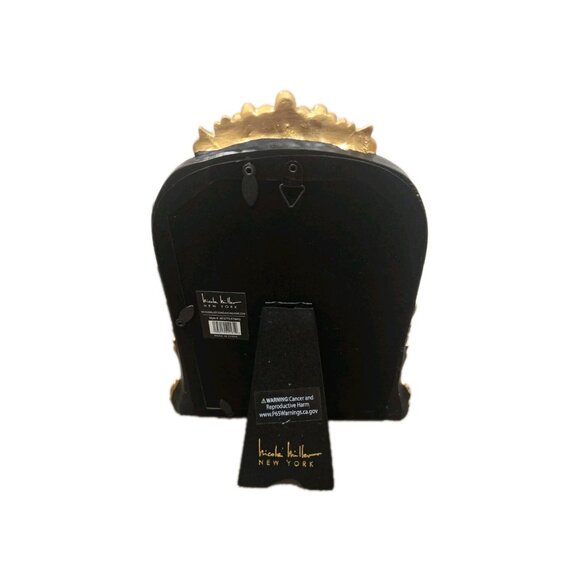 New Nicole Miller Black Gold BOHO Floral Hollywood Regency Picture Frame 5x7 - Picture 3 of 3